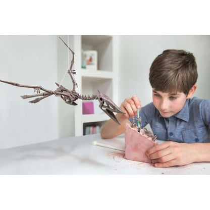 4M Dig a Pteranodon Skeleton Kit for Kids Ages 8-12 – Flying Reptile Fossil Excavation Set with 15 Realistic Bones, STEM Paleontologist Digging Kit with Hammer, Chisel & Brush, Educational Gift