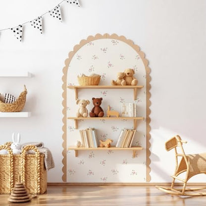 Novabright Unfinished Wood Arch Trim, 60 x 36 Inch, Scalloped - size: 60 x 36 Inch, style: Scalloped