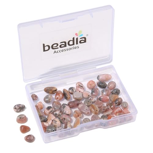 BEADIA Natural Irregular Freeform Rhodochrosite Stone Beads for DIY Jewelry Making 5-8mm 38cm - color: Rhodochrosite