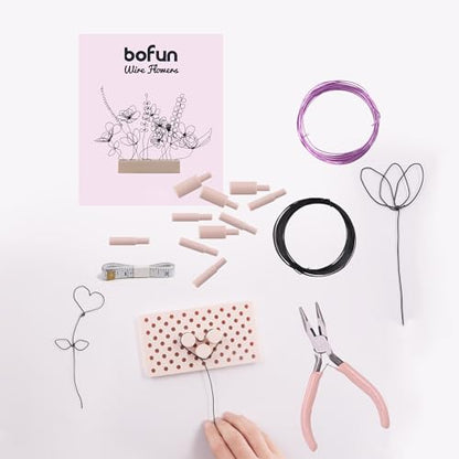 BoFUN Wire Art Flower Craft Kit for Teens & Adults Women Birthday - style: Home Deco