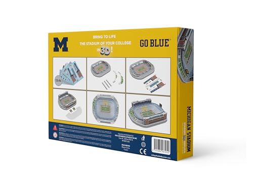 Pro-Lion 3D Jigsaw Puzzle of Michigan Wolverines Stadium -106 Pieces | Home of Michigan Wolverines | NCAA Football Gifts for Age 7+ - color: Michigan Wolverines