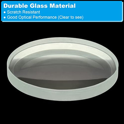 PATIKIL 6" (150mm) Focal Length Double Concave Lens, 2 Pack 50mm Diameter 6mm Height Glass Optically Polished Round Edges Lens for Physics Experiment, Clear - size: 15cm