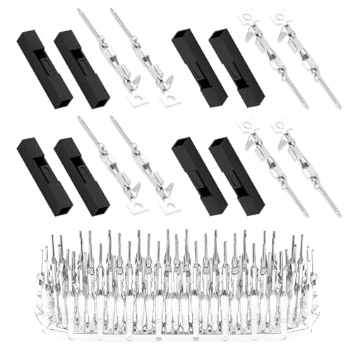 100 Sets / 200 Pieces for Dupont 2.54mm 1Pin Black Male Connector - size: 1-Pin Male, style: Black-Single Row
