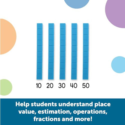 Learning Resources Plastic Base Ten Rods - style: Base Ten Rods
