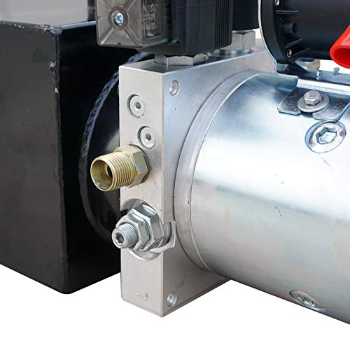 DC HOUSE Trailer Pump 4 Quart 12V Electric Hydraulic Power Double Acting Power-Up Supply Unit for Dump Truck(4 Quart Double Acting) - size: 4 Quart Double