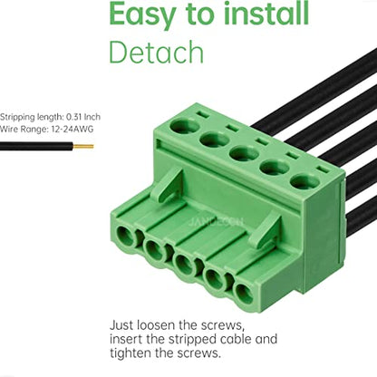 10 Sets 5 Pin 5.08mm PCB Screw Terminal Block Phoenix Connectors - size: 5P