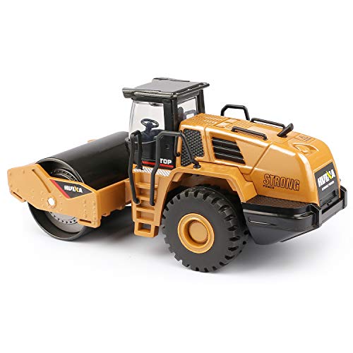 1/50 Scale Diecast Road Roller Toy, Metal Construction Vehicles Model Toy for Kids (Road Roller) - style: Road Roller