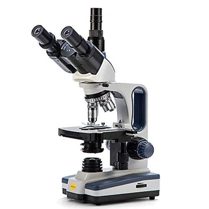 Swift Compound Trinocular Microscope SW350T,40X-2500X Magnification,Siedentopf Head,Two-Layer Mechanical Stage,with Swiftcam 5 Megapixel Camera and Software Windows/Mac/Linux and USB 3.0 Cable - size: SW350T+swiftcam5.0 MP（3.0 USB）