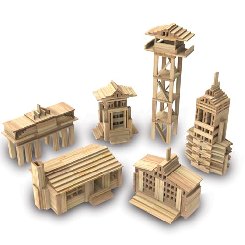 MindWare KEVA Models Monuments - 154 Wooden Building Planks & Step-by-Step Instructions to Build Iconic World Landmarks