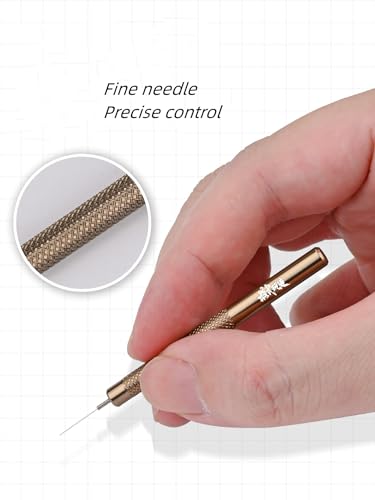 ANSAI 3-Piece 3 Colors Mini Precision Hobby Tool Set,Metal Applicator Needles for Adhesive Dispensing