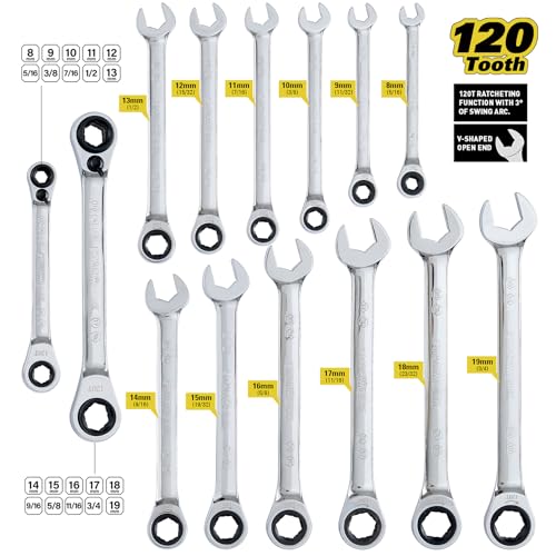 STARWORK TRUE MECHANIC 312-Piece Mechanics Tool Set and Socket Set, Professional, SAE/Metric, Mirror-Finish Sockets & Ratchet Wrenches - size: 312 Mirror