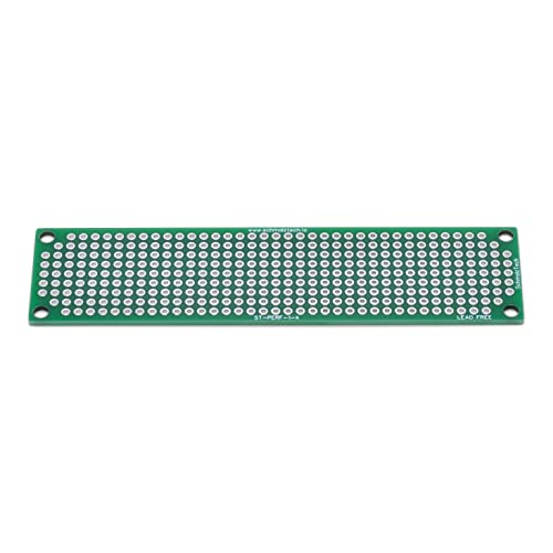 Double Sided LF HASL Perf Board, PCB Board, Electronic Circuit Board for DIY Prototype Circuit, FR4, Plated Through Hole Solder Prototype Board, ST-PERF-1-4 (1" x 4" - 2 Pack) - style: 1" x 4" - 2 Pack
