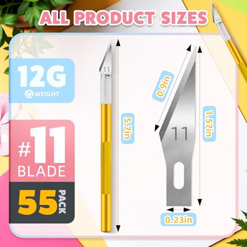 55PCS Exacto Knife Set, Craft Knife, Hobby Knives with 50PCS Blades - style: Multi-2 – 5 Knives / 50 Blades