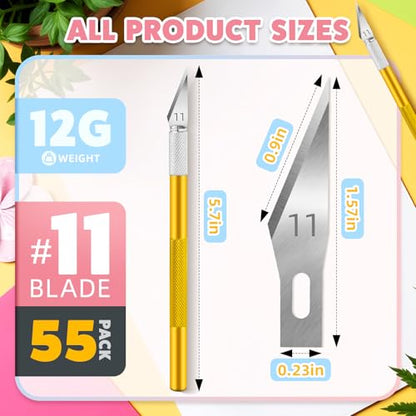 55PCS Exacto Knife Set, Craft Knife, Hobby Knives with 50PCS Blades - style: Multi-2 – 5 Knives / 50 Blades