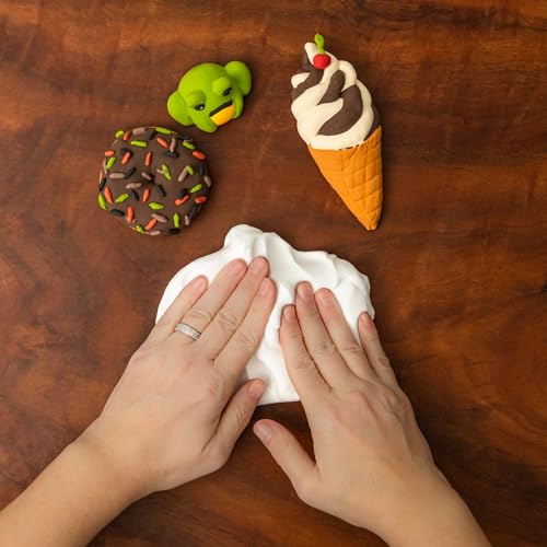 White Air Dry Foam Clay for Kids - 3.3 Pounds Soft Bulk Modeling Clay with Carrying Case & Airtight Zip-Seal Bags - Perfect for Arts & Crafts, Molding, Slime, Cosplay Armor | No-Mess, Non-Stick