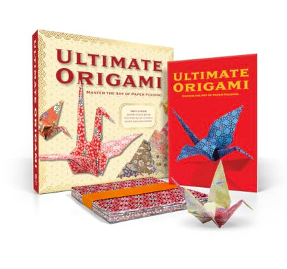 The Ultimate Origami Kit: Master the Art of Paper Folding - Includes: Instruction Book, 100 Pieces of Double Sided Origami Paper