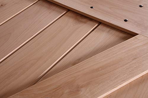 LUBANN 32 in. x 84 in. Rustic Z-Brace Hardwood Barn Door Unfinished Knotty Alder Solid Wood Barn Door Slab - size: 32X84 Z Brace