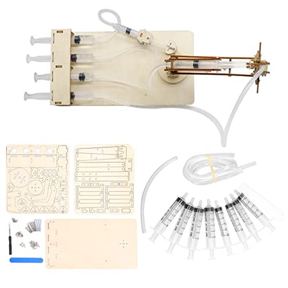 Walfront Robotic Arm Kit Model Building Tool Hydraulic Wooden Mechanical Model Tool Set Kit for Teaching DIY Interest in Science Birthday