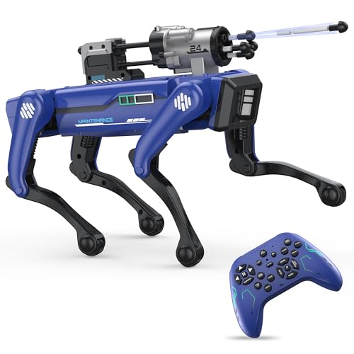 Robot Dog - Interactive STEM Toys with Voice & Remote Control, 30+ Lifelike Actions, Programmable Play, 25m Range, Durable & Safe - Best Gift for Kids Age 6+ - color: Blu