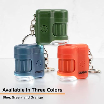 Carson MicroMini 20x LED Lighted Pocket Microscope Keychain - color: Blue