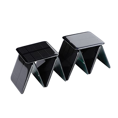 10pcs Mini Monocrystalline Solar Cells Solar System Kit 50mm X 50mm/1.96" X 1.96" 2V 160MA for DIY Charge Solar Panels