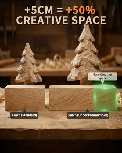 Basswood Carving Blocks 6 PCS: 6" x 2" x 2" Large Whittling Wood Blanks - color: 6 PCS (6"x2"x2")