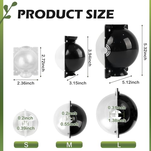 12 Pcs Air Layering Propagation Kit with Zip Ties, Half Transparent, 6S+6M - color: 6 Pieces Small + 6 Pieces Medium