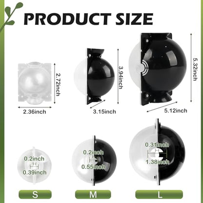 12 Pcs Air Layering Propagation Kit with Zip Ties, Half Transparent Ball, M - color: 12 Pieces Medium