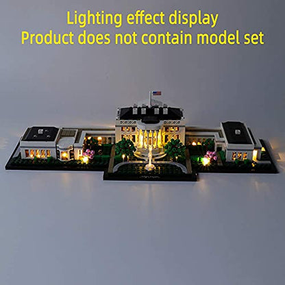 GEAMENT LED Light Kit for The White House - Compatible with Lego Architecture Collection 21054 Building Blocks Model (Model Set Not Included) - style: For 21054
