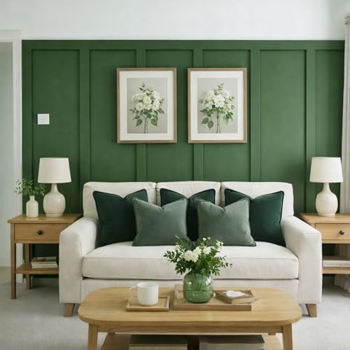Weysat 1 Set Mdf Board and Batten Wall Panel Wainscoting Panel 107.5 x 80''