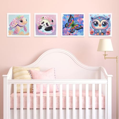 6 Pack Diamond Painting Kits for Kids Teens, Diamond Art for Kids 6X6 Inch - color: 6 Pack-Animals