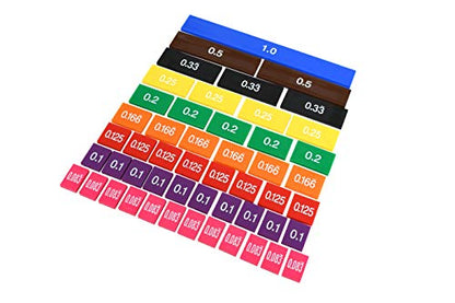 LEARNING ADVANTAGE Fraction/Decimal Tiles, Set of 51