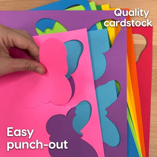 Butterfly Cutouts, Bright, 2 Sizes, 80 Piece, Paper Butterflies
