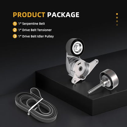 Belt Tensioner Serpentine Belt Idler Pulley Kit for GMC Acadia 2007-2012 - size: for Acadia/Traverse/Enclave 2008-2018