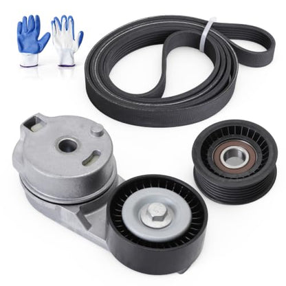 Serpentine Belt Tensioner Idler Pulley Kit #38323 38082 90K-38323D - size: 2005-2010 for 300/Charger/Challenger