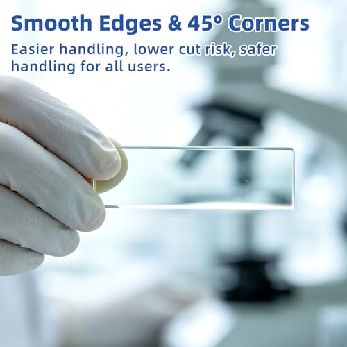 Glass Microscope Slides and Coverslips, 72 Slides + 100 Coverslips