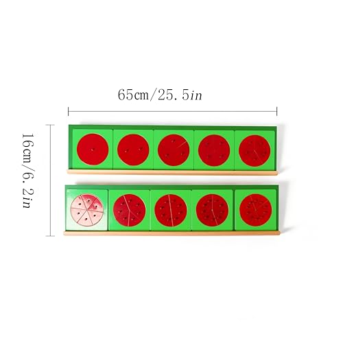 Premium Montessori Large Metal Fraction Circles with Stand 26in 9.2lbs, Beechwood & Metal Math Manipulatives for Kids, Fraction Learning Toys, Classroom Homeschool Materials for Kids Ages 5-10