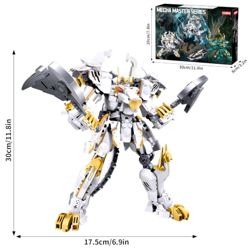 CSNRHG White Tiger Samurai mech Robot Model with Double Axe Head - color: Double Axe Head