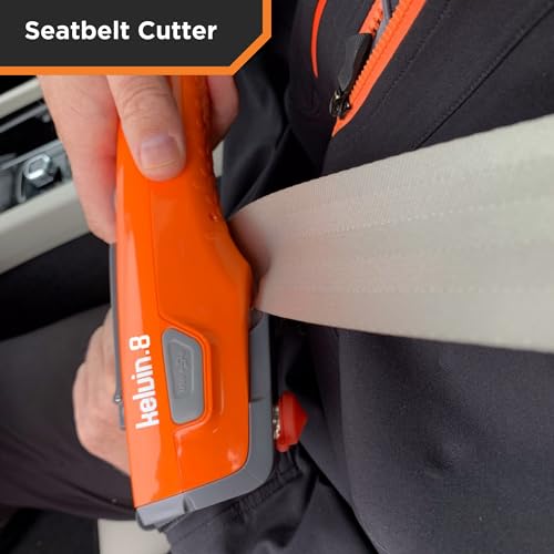 KELVIN 8 Automotive Emergency Tool 8: Power Generator with USB Powerbank, Razor Sharp Seat Belt Cutter, Car Flashlight Emergency Kit, Safety Window Hammer, & 100 db Emergency Siren - Camo - color: Camo