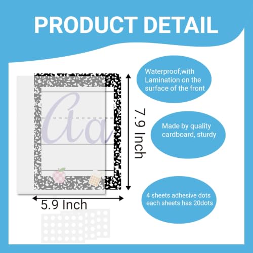 37Pcs Composition Cursive Alphabet for Classroom Composition Note ABC Posters and 0-10 Number Cards Composition Bulletin Board Letters Number Line for Classroom (Composition Cursive) - color: Composition Cursive Abc