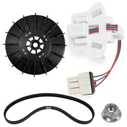 WH03X32158 Washer Speed Sensor&WH03X32217 1/2 HP Motor Pulley (with Nut) &WH01X24180 Drive Belt Compatible with GE & Hotpoint Replaces WH12X25294 PS16619248 AP7020336 GTW335ASN1WW GTW465ASN9WW - style: WH03X32158+WH01X24180+WH03X32217