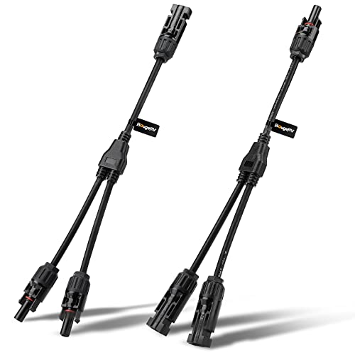 BougeRV Solar Connectors Y Branch Parallel Adapter Cable Wire Plug Tool Kit for Solar Panel - size: 1 Pair M/FF and F/MM