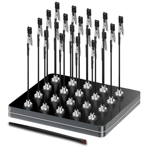 Magnetic Helping Hands for Soldering with 20 Flexible Magnetic Clips - All-in-One Steel Box Station with Brush, Ideal as a Model Painting Stand, Soldering, PCB, and Crafts (Black) - color: Black, size: L