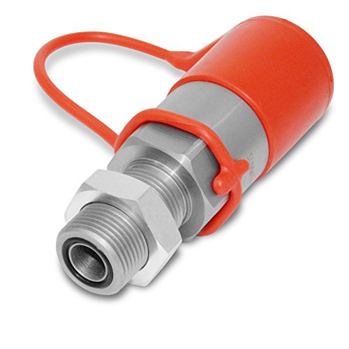 Summit Hydraulics Flat Face Hydraulic Quick Connect Coupler, 5/8 ORFS Bulkhead Skid Steer Mount