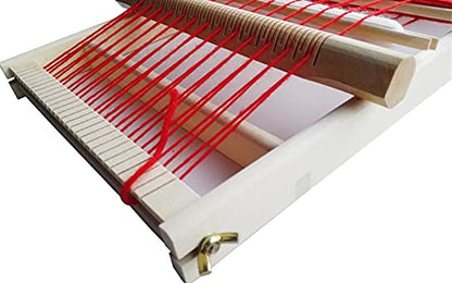 RRigo Weaving Loom Kit, 15.7" H x 11.8" W Wooden Tapestry Looms, Large Weaving Frame to Handcraft for Beginners, Came Pre-Warped for Quick Start