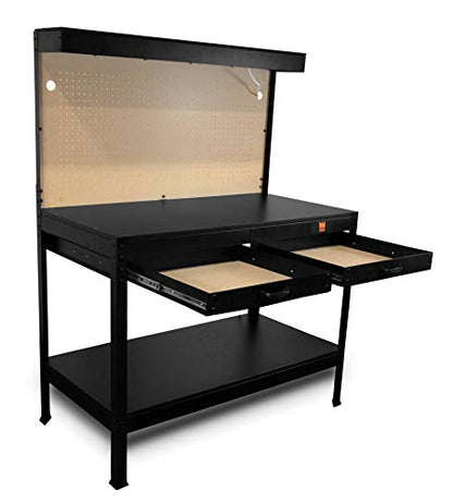 WEN WB4723 48-Inch Workbench with Power Outlets and Light - size: WB4723
