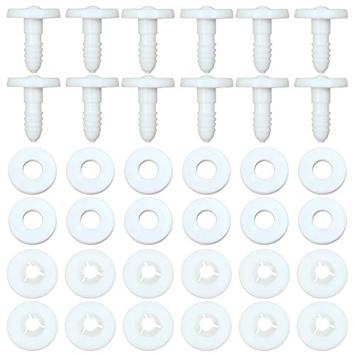 TOAOB 20 Set 20mm Joints for Amigurumis Crochet White Movable Plastic Animals Safety Joints for Crochet Accessories Stuffed Animals Crafts Puppets Limbs and Arm Leg Neck Joints Making - size: 20mm