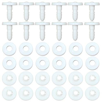 TOAOB 20 Set 20mm Joints for Amigurumis Crochet White Movable Plastic Animals Safety Joints for Crochet Accessories Stuffed Animals Crafts Puppets Limbs and Arm Leg Neck Joints Making - size: 20mm