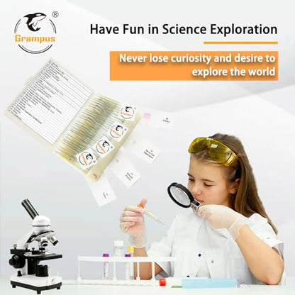 30 Prepared Microscope Slides with Specimens for Kids Students - Histology, for Biological Science Lab, Children's Science Education, Homeschooling Use - style: 30PCS Histology