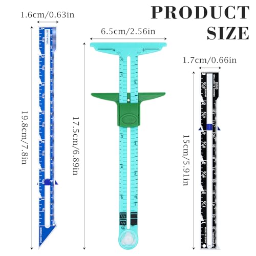 3Pcs Sewing Gauge,Sewing Measuring Tools with Sliding Marker Seam Guide Ruler Include 5-in-1 Hem Gauge Ruler and Metal Sewing Ruler for Knitting Crafting Sewings Hemming Quilting Crafting